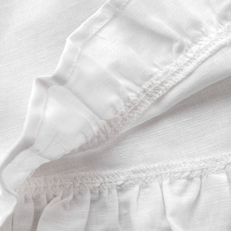 Ensemble Lila — Crop Top & Short Volants Lin