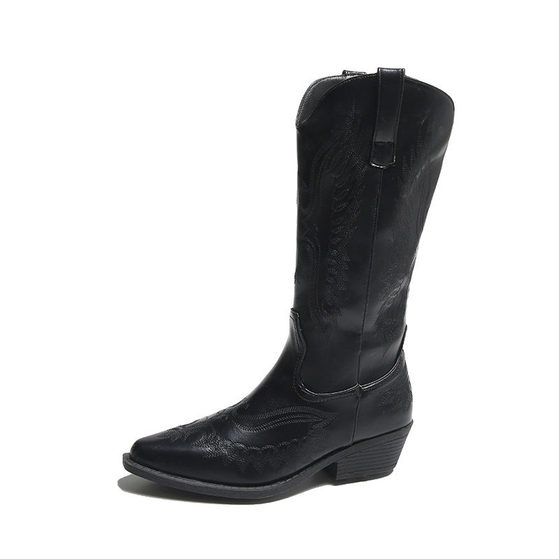 Bottines Femme Piedex Western – Talon Épais et Pointu