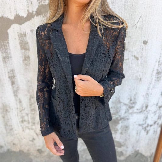 Blazer Arlène en Dentelle Texturée