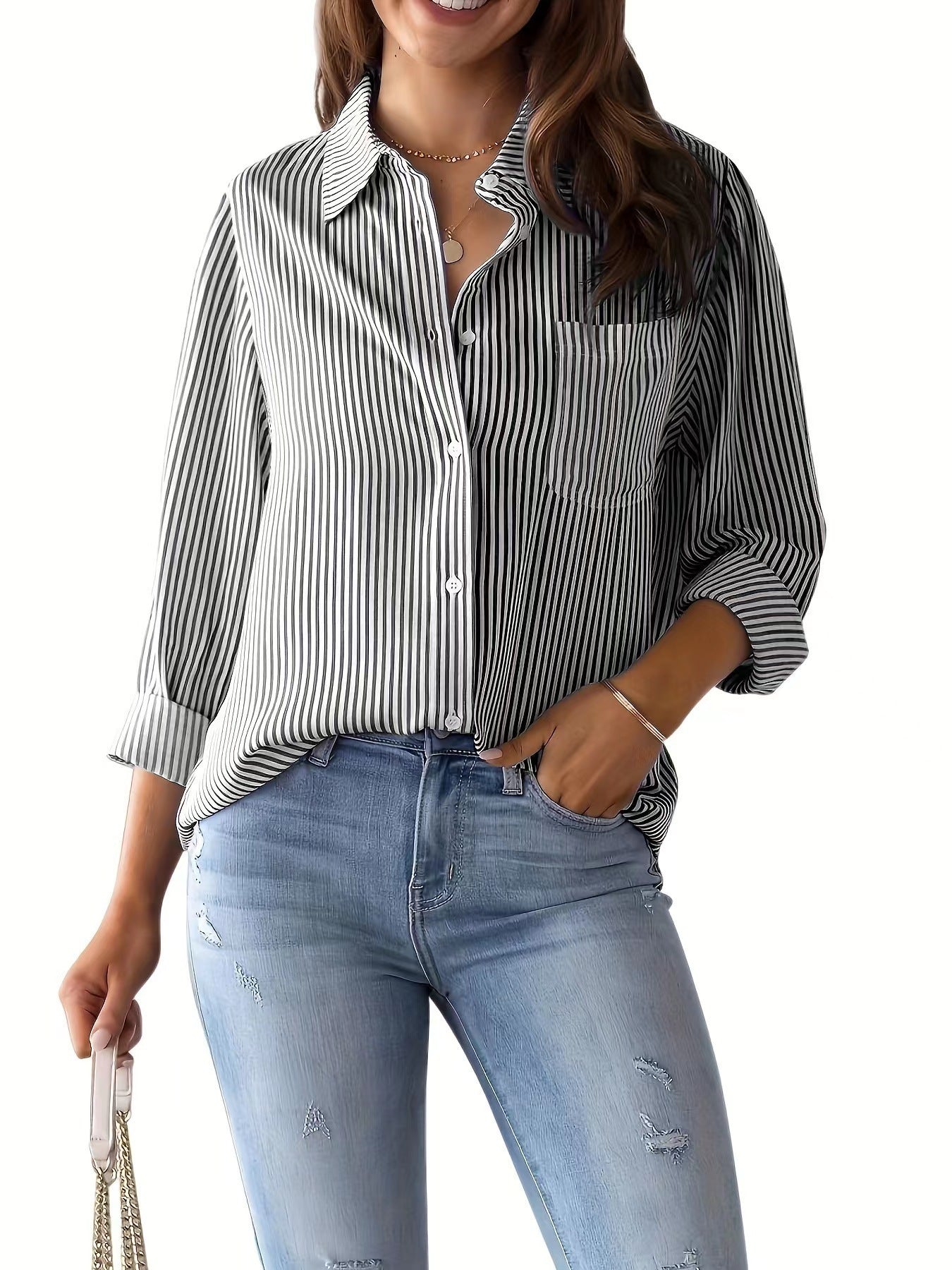 Chemise Rayée Oversize
