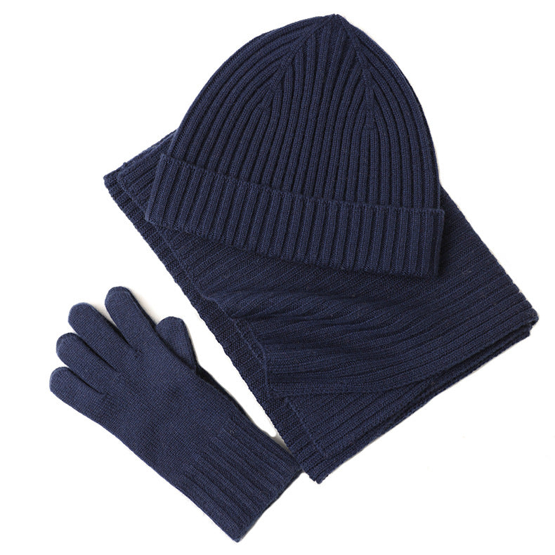 🧣🧤 Set d’Hiver 3-en-1 en Laine – Bonnet, Écharpe & Gants (Premium)