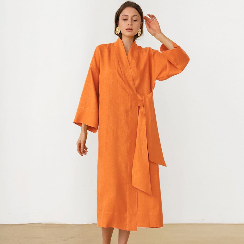Robe d'intérieur Nyra Coton & Lin Respirable