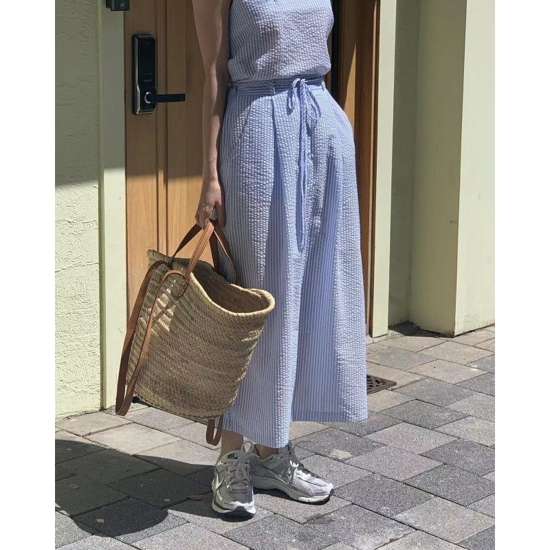 Ensemble Maëlys Élégance Minimaliste à Taille Haute