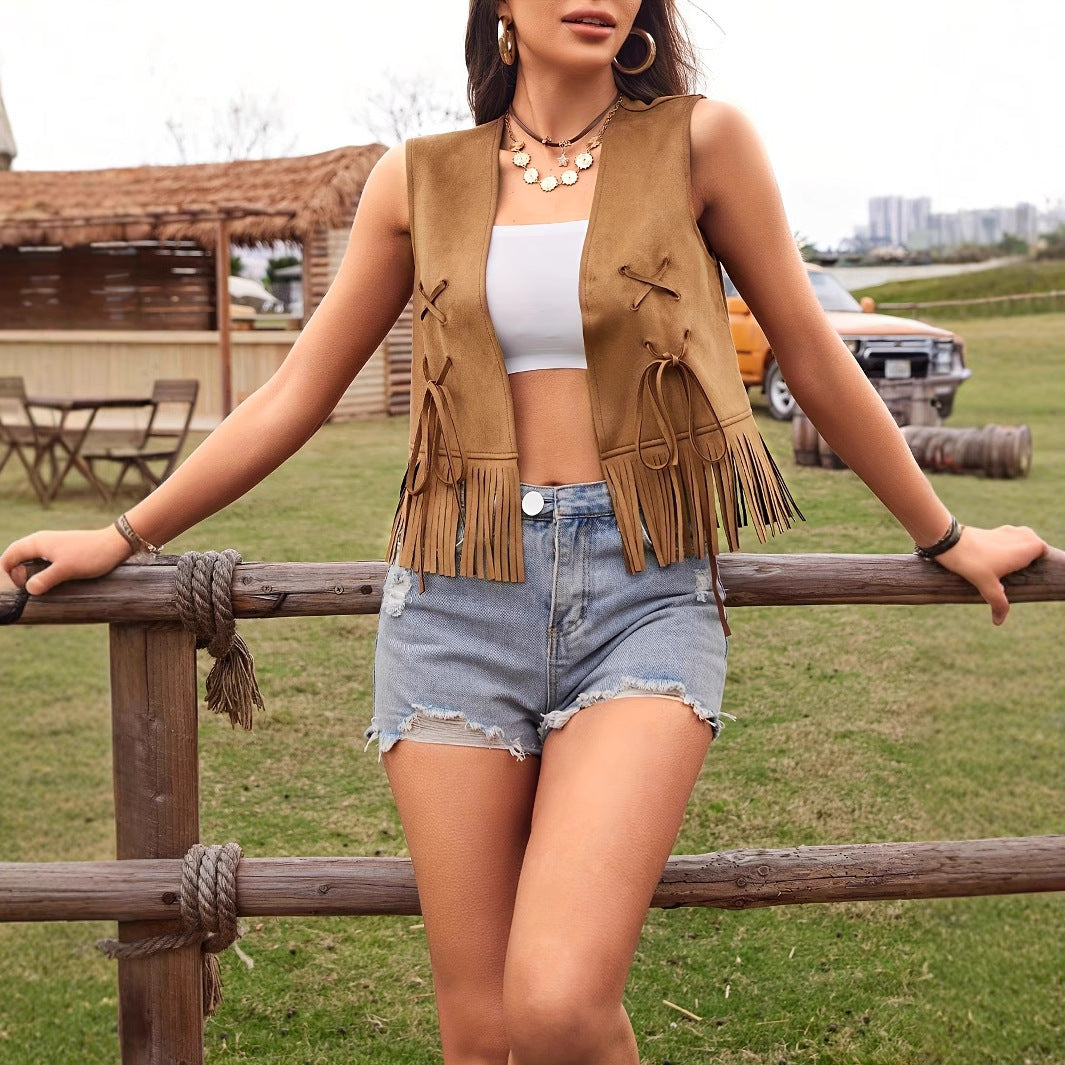 Veste Sierra à Franges Esprit Western Moderne